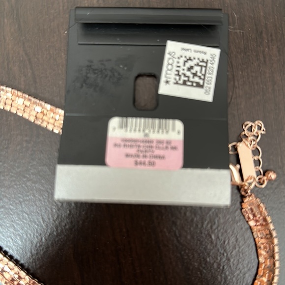 INC rose gold Faux diamond necklace NWT - Picture 4 of 4
